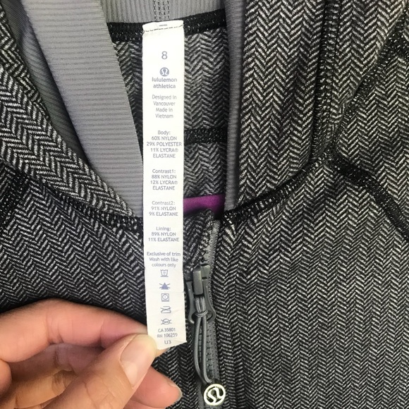 Lululemon Grey Herringbone Daily Practice Jacket 8 - Picture 5 of 8